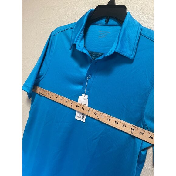 North End Sport Mens Electric Blue Polo Shirt L Moisture Wicking Antimicrobial - Picture 6 of 12